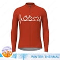 thumbnail image 5 of Maillot de ciclismo para hombre, manga larga, forro polar de invierno, ropa de ciclismo de montaña, uniforme, chaqueta cálida para bicicleta, maillot, ropa de ciclismo, 5 of 5