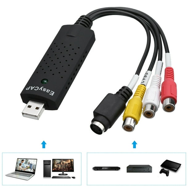 VHS to Digital Converter USB 2.0 Video Audio Capture Card Box VCR DVD TV To  Digital Adapter