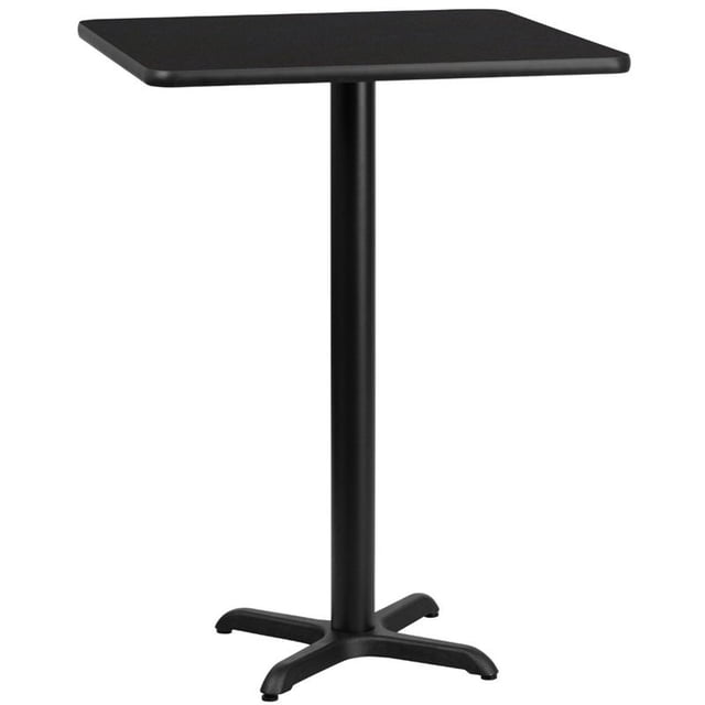 Bowery Hill 30" Square Restaurant Bar Table in Black