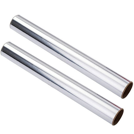 

NUOLUX 2 Rolls 30.9cm Disposable BBQ Aluminum Paper Tin Foil Barbecue Paper (Silver)