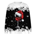 thumbnail image 5 of Futezty Christmas Sweatshirts for Women Xmas Holiday Long Sleeve Tops Funny Crewneck Santa Graphic Pullover, 5 of 6