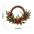 thumbnail image 2 of Pretyzoom Bauble Wreath Xmas Gar Door Hanging Decor Multi Plastic Holiday Wreath Decor 1Pcs, 2 of 5