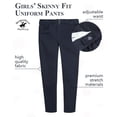thumbnail image 2 of Beverly Hills Polo Club Girls School Uniform Pants Stretch Skinny Fit Khaki Pants 2 Pack, 2 of 7