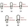 thumbnail image 5 of Strong Nice Swivels 50 Pack double Lock Snaps Size #0-#8 Black Nice Snap Swivel Slid Rings Stainless Steel USA Fishing Tackle 2#, 5 of 5