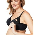 thumbnail image 4 of Cake Maternity Croissant Soft Wire Nursing Bra for Breastfeeding, Full Cup Flexi Wire Supportive Maternity Bra, 36E UK/ 36F US, Black, 4 of 6