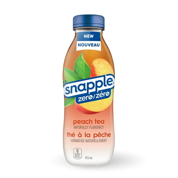 Snapple Zero Naturally Flavoured, Peach Tea, 473mL, 473mL