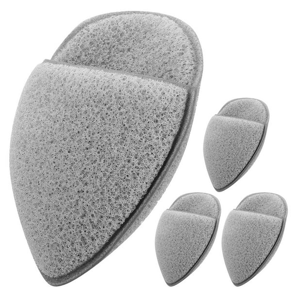 Esponja facial exfoliante de 4 piezas, esponja triangular de maquillaje para limpieza facial, lavado y eliminación de maquillaje, almohadilla exfoliante reutilizable para depurador facial
