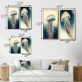thumbnail image 4 of Designart "Colorful Deepsea Jellyfish Display I" Animal Fish Framed Wall Art Set Of 2 - Children's Art Blue Gallery Wall Frame Set For Home Decor, 4 of 6