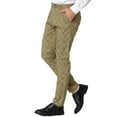 thumbnail image 5 of Lars Amadeus Men's Plaid Dress Pants Slim Fit Flat Front Business Check Trousers, 5 of 6