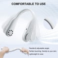 thumbnail image 2 of Ventilador de cuello, ventiladores de cuello personales manos libres para su cuello, ventilador de cuello recargable portátil, hasta 10 horas usable ajustable 3 velocidades, (blanco), 2 of 5