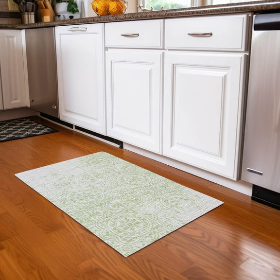 Addison Rugs Chantille Indoor/Outdoor Transitional Medallions Aloe Washable Rectangle Rug, 1'8" x 2'6"