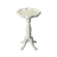 thumbnail image 4 of Homeroots 476435 20 in. Cottage Wood Floral Top End Table, White, 4 of 6