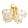 thumbnail image 2 of Bandeja para aperitivos, bandeja multifuncional para decoración del hogar, platos para dulces y frutos secos, bandeja para frutos secos con tapa para claro, 2 of 10