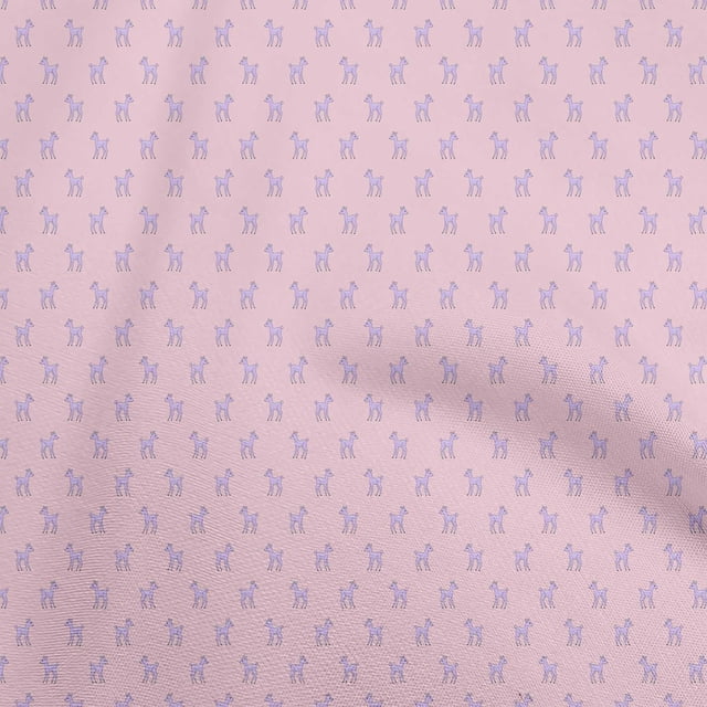 oneOone Cotton Silk Light Pink Fabric Animal Craft Projects Decor Fabric Printed By The Yard 42 Inch Wide