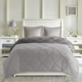 thumbnail image 4 of Home Essence Windsor Reversible Down Alternative 3M Scotchgard Comforter Set, Full/Queen, Charcoal/Grey, 4 of 6