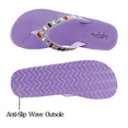 thumbnail image 2 of LSYTQRW Flip Flops Sandals for Women Bling Rhinestones Jewel High Heel Arch Support Comfortable Soft Cushion Wedge Slip-on Casual Platform Summer Thong Sandals，Purple，Sizes 7, 2 of 5