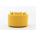 thumbnail image 4 of CAROCC Modern Akili Swivel Accent Chair Barrel Chair for Hotel Living Room Modern leisure Chair Yellow Fabric, 4 of 7