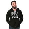 thumbnail image 3 of Best Dad Ever Cool Fathers Day Gift Men's Big & Tall Graphic Zip Up Hoodie Brisco Brands 2X, 3 of 5