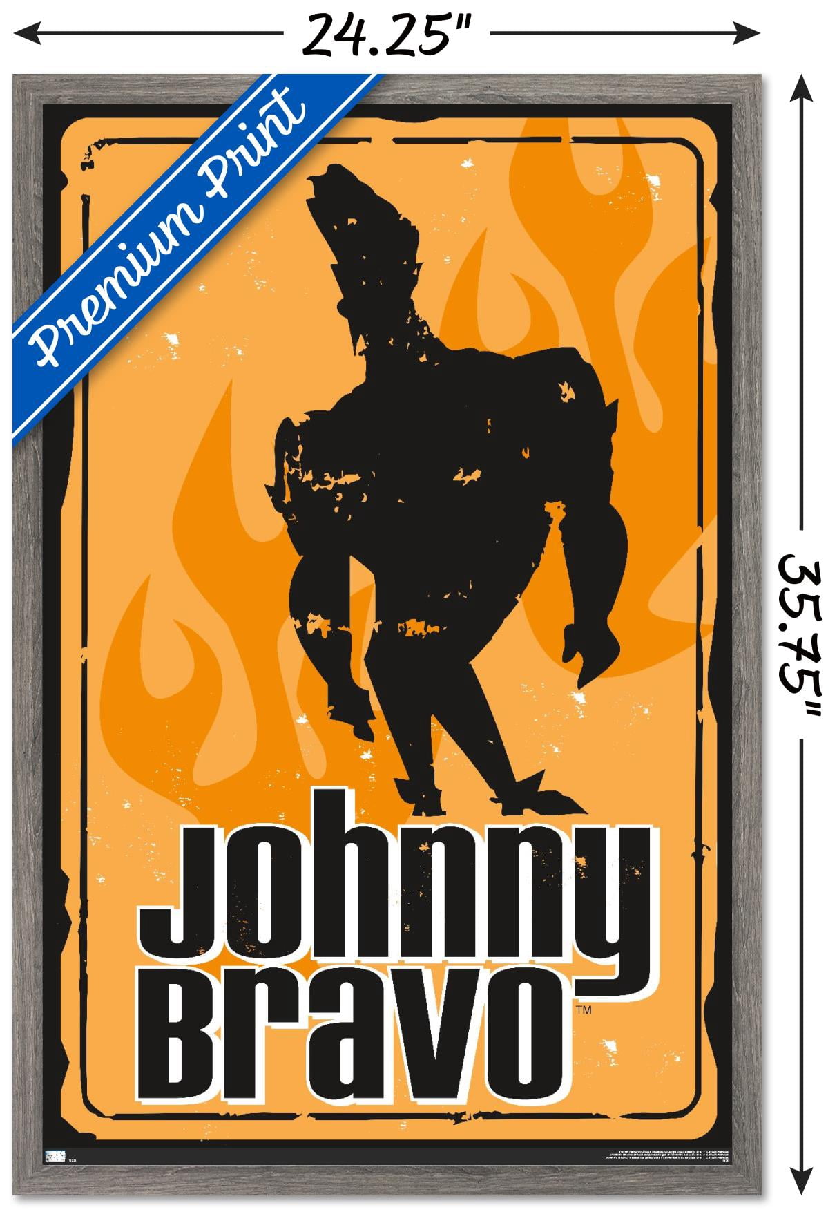 Johnny Bravo - Sign Wall Poster, 22.375" x 34", Framed