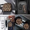 thumbnail image 4 of Uorisanigo Mushroom Daisy Car Seat Cover Full Set 18 PCS, Wheel Cover Protector Universal Seat Belt Pads Car Coasters Shift Knob Hand Brake Covers Headrest Center Console Pads and Key Chains, 4 of 7