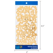 Hello Hobby Gold Foil Alphabet Stickers, 52 Count