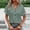 *Green, variant on ClodeEU Women's V Neck Short Sleeve T-Shirt with Button , Solid Color Casual Top White,Womens Plus L