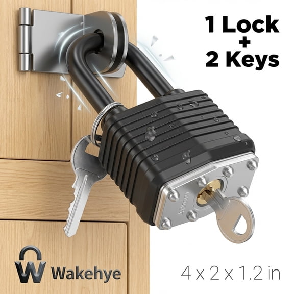TMWEFUSC Weather Resistant Padlock with 2 Key 40mm Laminated Steel Hardened Steel Padlock with 1.65 Inch Shackle Plastic Coating for Door Locker