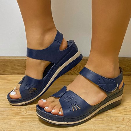 

Women s Ladies Fashion Casual Solid Open Toe Platforms Sandals Beach Shoes Black 6.32634