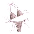 thumbnail image 2 of Tankini para mujer, bikini playero de rayas de color liso, moderno y transpirable, conjunto de dos piezas, traje de baño de dos piezas para mujer, trajes de baño tankini para mujer, traje de baño de 2, 2 of 6