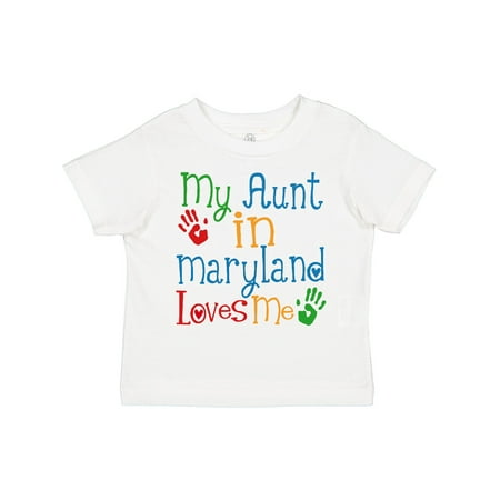 

Inktastic My Aunt in Maryland Loves Me Gift Toddler Boy or Toddler Girl T-Shirt