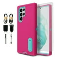 thumbnail image 1 of Value Pack Cables + for Samsung Galaxy S22 ULTRA Phone Case Corner Guard Kickstand Hybrid Slim Bumper Shock Cover with Screen Protector, 1 of 4