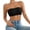 Black, variant on Under $5 Womens Underwear Women Solid Seamless Ice Silk Strapless Bra Anti-Slip Gathering Bandeau Bra With Wavy Trim Comfort Skin-Friendly Slimming Support Brassiere Gkeoshab