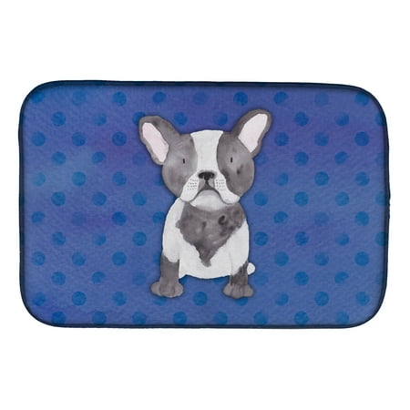 

Caroline s Treasures BB7394DDM French Bulldog Polkadot Watercolor Dish Drying Mat 14 x 21 multicolor