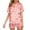 A Pink, variant on Women Sleepwear Women's Valentine's Day Button Down Pajama Set Lapel Collar Short Sleeve Printed Top Shorts Comfortable Loungewear Womens Pajama Sets Pink XL