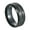 All black, variant on Womens Stainless Steel Geometric Ring Electroplated Fashion Jewelry Band 8mm Wide and 2mm Thick Silver Ring Black Ring