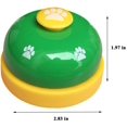 thumbnail image 2 of Campanas de entrenamiento para perros con campana de llamada de escritorio de metal con patrón de huellas para la recepción del mostrador de la cocina (blanco) Xemadio WRQX-470-2, 2 of 5