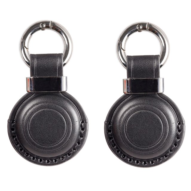 Llavero de piel para Airtag KEEPXYZ Black V2.0 (x2)