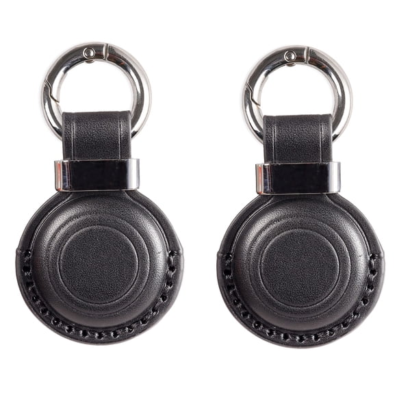 Llavero de piel para Airtag KEEPXYZ Black V2.0 (x2)