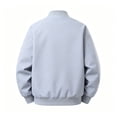 thumbnail image 4 of TOMVIGX Mens Lightweight Bomber Jacket Full Zip Baseball Collar Raglan Sleeve Flight Coat Casual Autumn Winter Outerwear Light Gray 2XL, 4 of 4