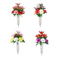 thumbnail image 5 of Memorial Day Flowers for Cemetery, Outdoor Grave Decorations Bouquet with Cemetery Vase, Artificial Cemetery Flowers for Grave, Memorial Flowers for Gravesite, Weather Resistant, 5 of 8