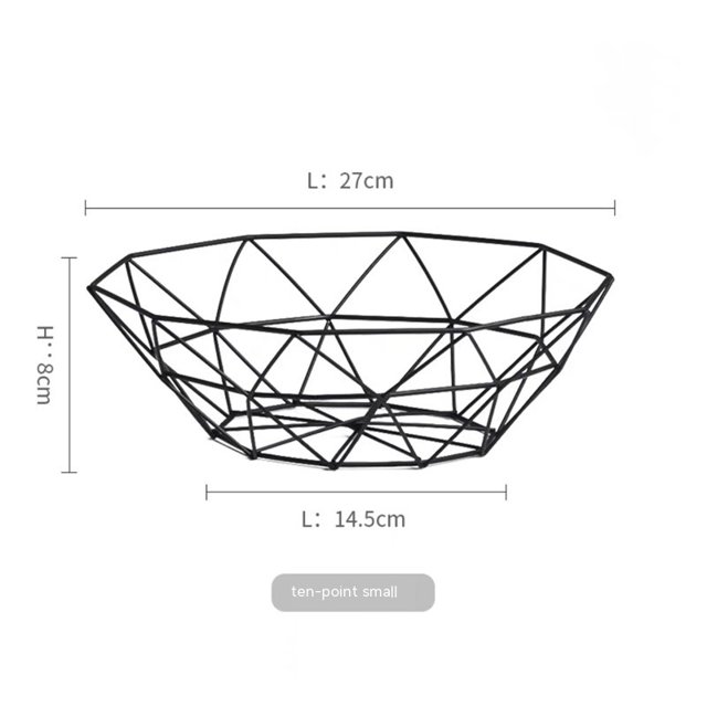 Frutero geométrico de alambre de Metal, cestas de almacenamiento de frutas Iron Arts para encimera de cocina, encimera, decoración del hogar, centro de mesa