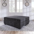 thumbnail image 2 of Signature Design by Ashley Lavernett Oversized Fabric Accent Ottoman in Charcoal, 2 of 11