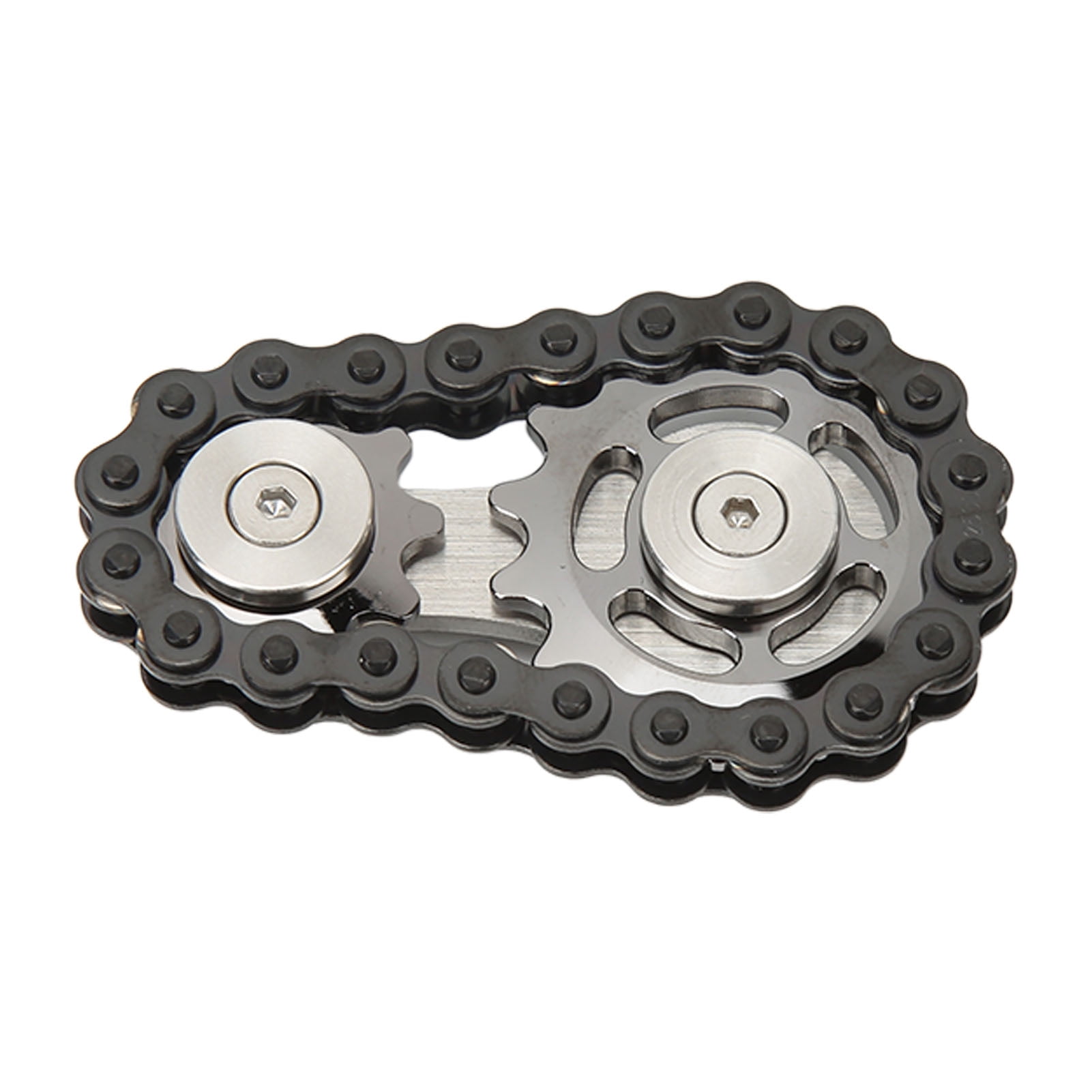 Bike Chain Gear Fidget Spinner, Metal Sprocket Chain Fidget Toy, Stress