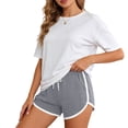 thumbnail image 6 of RYDCOT 3 Pack Womens Pajama Shorts Summer Casual Lounge Sleep Short Soft Comfy Pajama Bottoms with Pocket Gray, 6 of 7