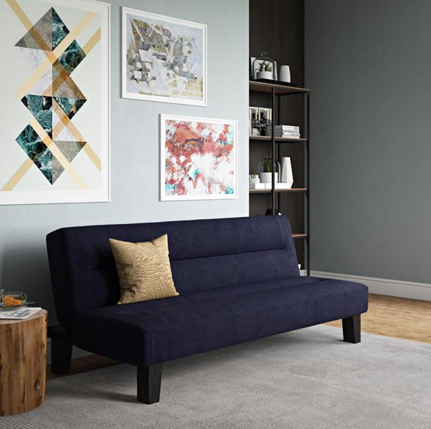 DHP Kebo Futon with Microfiber Cover, Blue