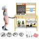 thumbnail image 1 of Yeshouse cocina de barro infantil para exterior, incluye utensilios, fregadero, grifo, estufa de madera y estante, ideal para niños y niñas de 3 a 8 años, 1 of 6