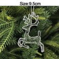 thumbnail image 3 of piezas de adornos navideños para el hogar, adornos acrílicos de cristal, copos de nieve, alce, colgantes para árbol de Navidad, regalo de Año Nuevo 2024, 3 of 5