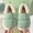 army green, variant on Children's Cotton Shoes Boys and Girls Solid Color Warm Shoes Plush Lining Bag Heel Home Shoes Cold-Proof Non-Slip Indoor Shoes (Dark Grey,22-23)