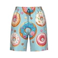 thumbnail image 6 of KLL Colorful Donut Men's Casual Summer Beach Shorts Hawaiian Shorts with Pockets-Small, 6 of 6