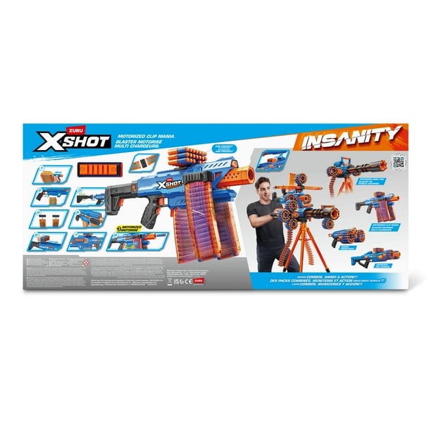 XSHOT Insanity Motorized Clip Mania (72 Darts) by Zuru, Foam